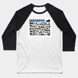 Lexington Map Art Baseball T-Shirt